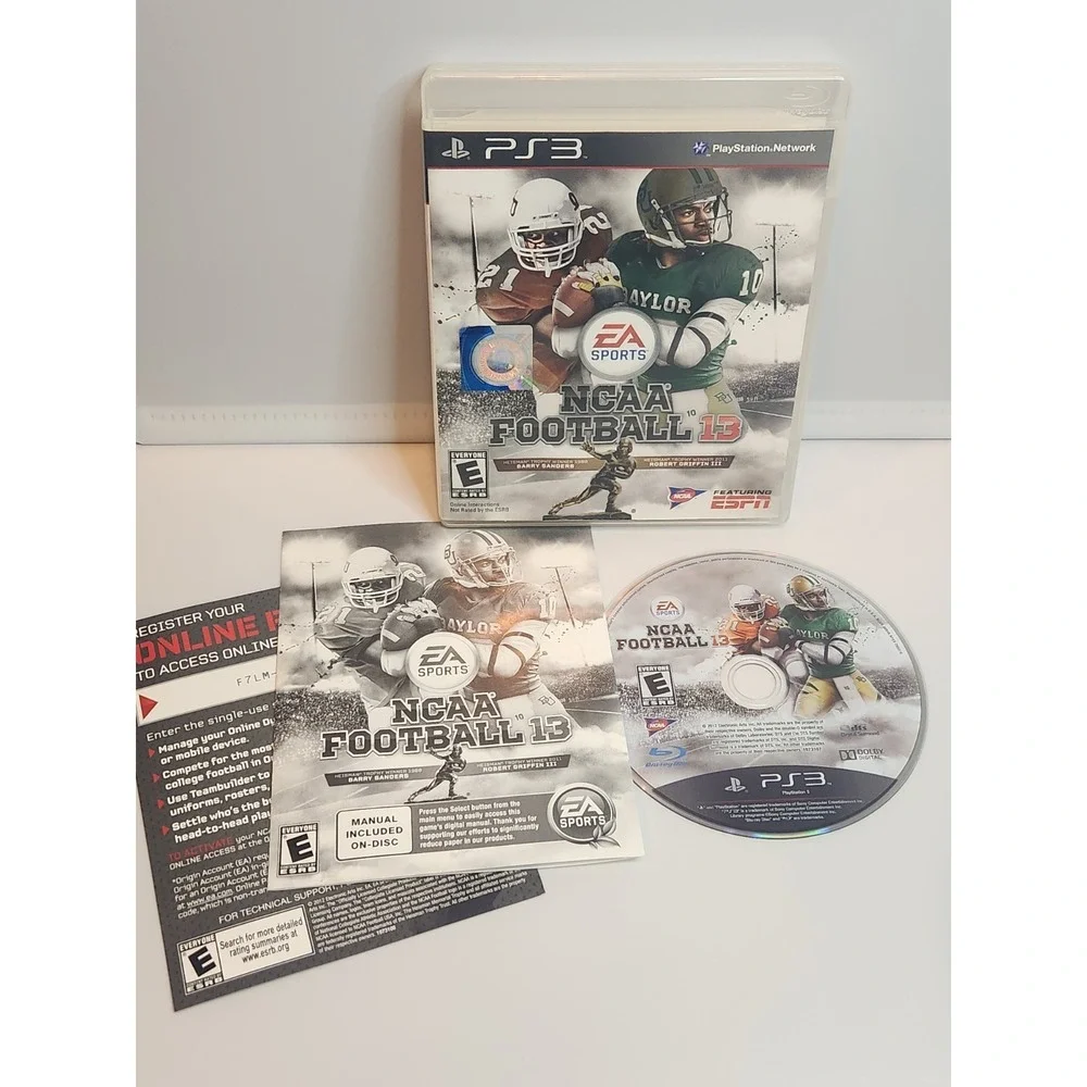 NCAA Football 13 Sony PlayStation 3 PS3 Video Game Disc Manual Case